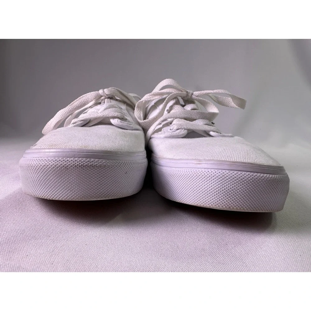 Vans Atwood Low White Canvas Skate‎ Shoes Mens Size 8.5 Casual Low Top Sneakers